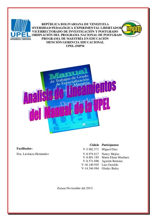 manual de normas upel 2012